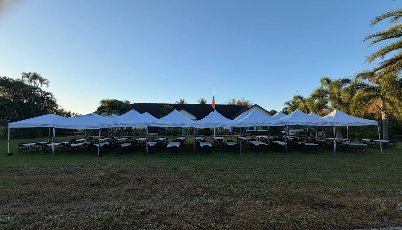 Production Tents Setup